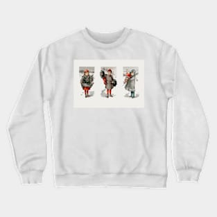 Christmas Card Depicting Children And Holly Crewneck Sweatshirt